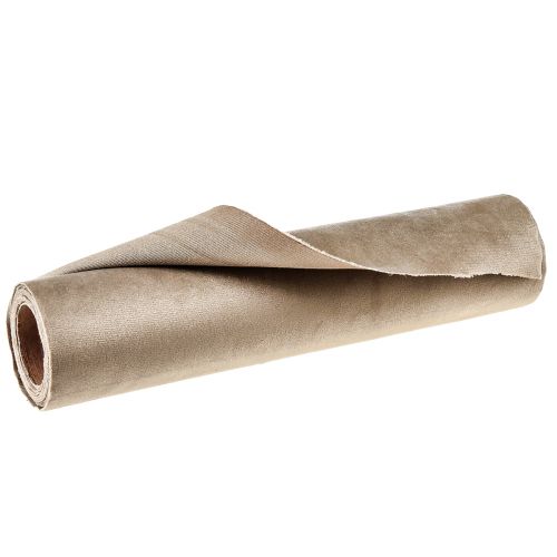 Product Velvet table runner beige, 28×270cm - Elegant table runner decorative fabric for festive decoration