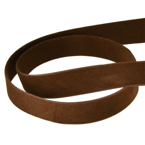 Floristik24 Velvet ribbon brown decorative ribbon 15mm 7m