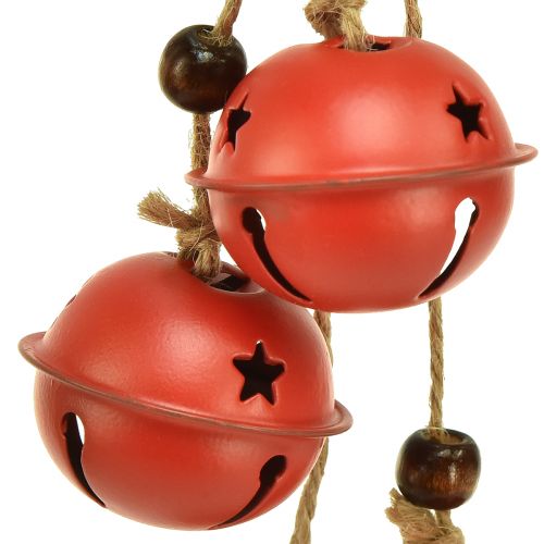 Product Bells Hanging Christmas Bells Red 28cm Set of 2
