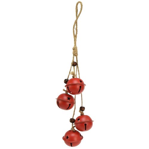 Product Bells Hanging Christmas Bells Red 28cm Set of 2