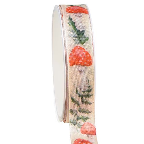 Ribbon fly agaric decorative ribbon W25mm L18m