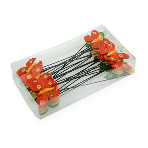 Floristik24 Colorful butterflies on a stick 7cm 24pcs