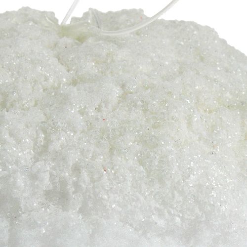 Floristik24 Snowball with glitter white 25 cm