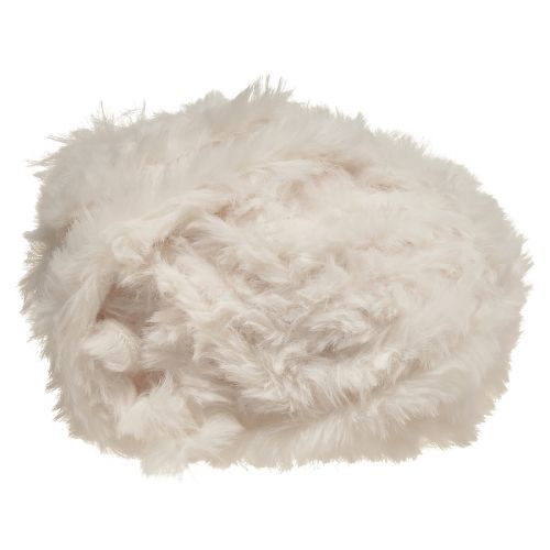 Floristik24 White faux fur cord – fluffy decorative cord white 50g 30m