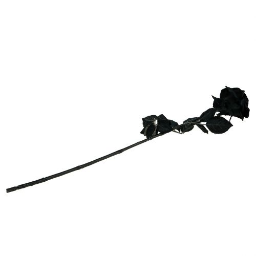 Product Rose silk flower black 63cm