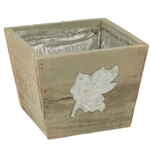 Planter Wooden Shabby Chic Wooden Box Grey 11×14.5×14cm