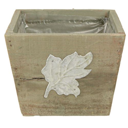 Product Planter Wooden Shabby Chic Wooden Box Grey 11×14.5×14cm