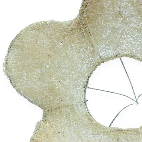 Floristik24 Sisal flower cuff bleached Ø15cm 10 pcs