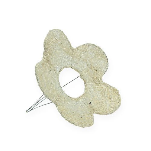 Floristik24 Sisal flower cuff bleached Ø15cm 10 pcs