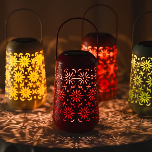 Product Solar lantern with floral design for romantic evenings in the garden, 26cm