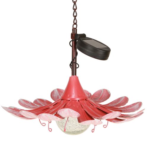 Product Solar LED Flower Garden Light LED Metal Pink Ø30cm