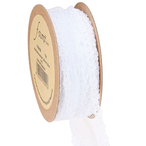 Product Lace ribbon wedding ribbon decorative ribbon lace white 28mm 20m