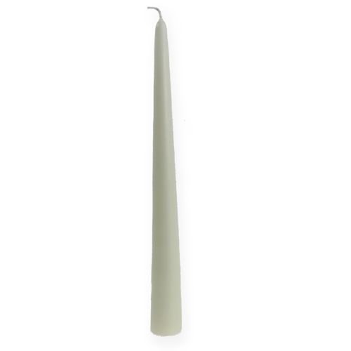 Floristik24 Pointed candle 300/45 wool white 4pcs