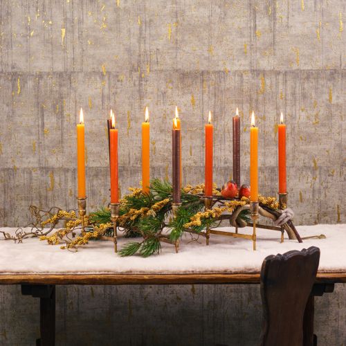 Floristik24 Antique candle holder for 10 candles gold 46×46cm H16.5cm