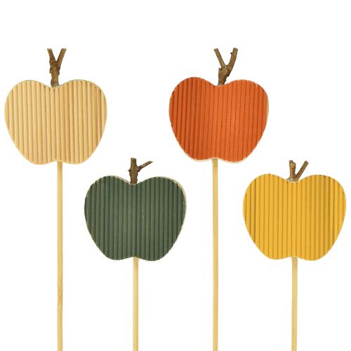 Flower plug autumn decorative plug wooden apple 5x5.5cm 8 pcs
