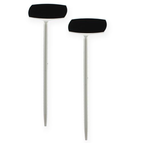 Floristik24 Plant labels 50cm black slanted 10pcs