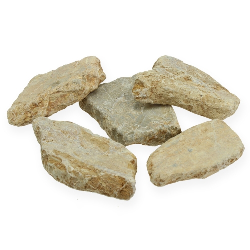 Floristik24 Mosaic stones in the net light brown matt 3cm - 8cm 1kg