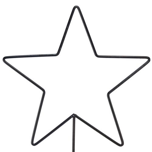 Floristik24 Large star decorations on natural wooden base – Black, 60 cm – Elegant room decoration 30x10x60cm 2pcs