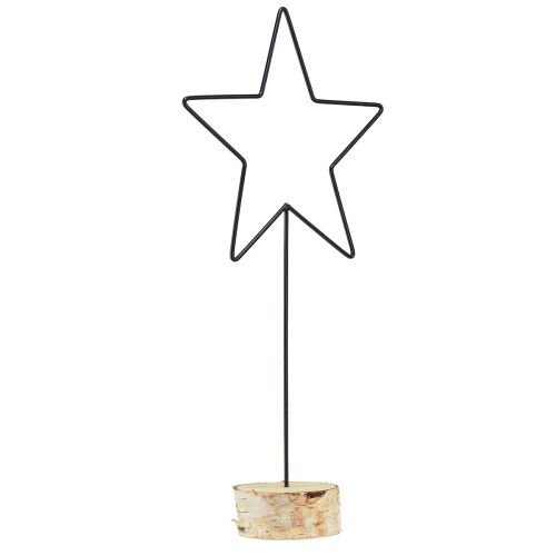 Product Large star decorations on natural wooden base – Black, 60 cm – Elegant room decoration 30x10x60cm 2pcs