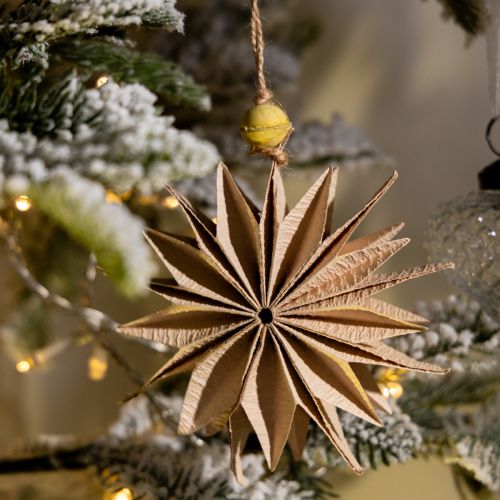 Product Paper stars with jute twine for festive decoration