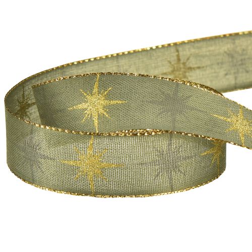 Product Star ribbon gray gold stars jewelry ribbon W25mm L20m