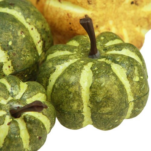 Floristik24 Scatter decoration autumn decoration pumpkins yellow green Ø2–4.5cm 12 pcs