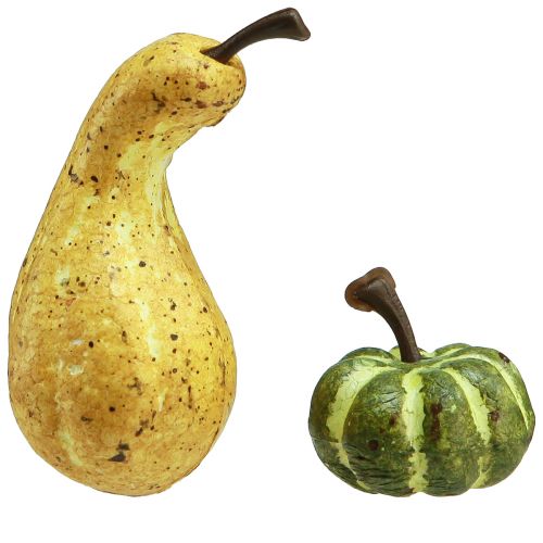 Floristik24 Scatter decoration autumn decoration pumpkins yellow green Ø2–4.5cm 12 pcs
