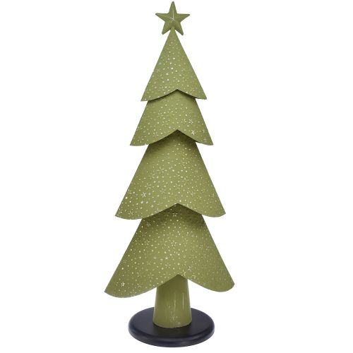 Floristik24 Christmas tree metal wood silver green stars vintage H75cm