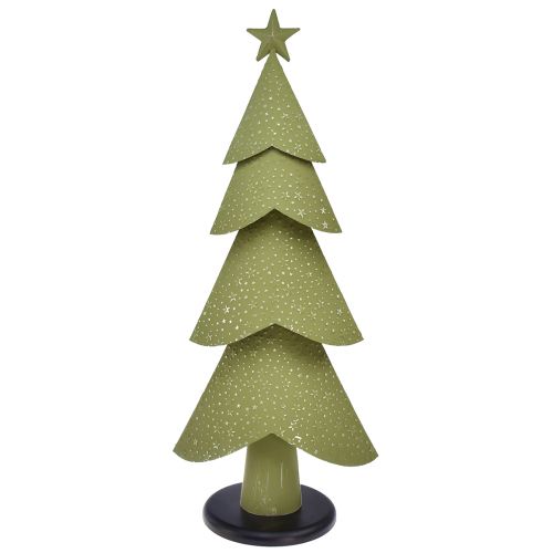 Floristik24 Christmas tree metal wood silver green stars vintage H75cm