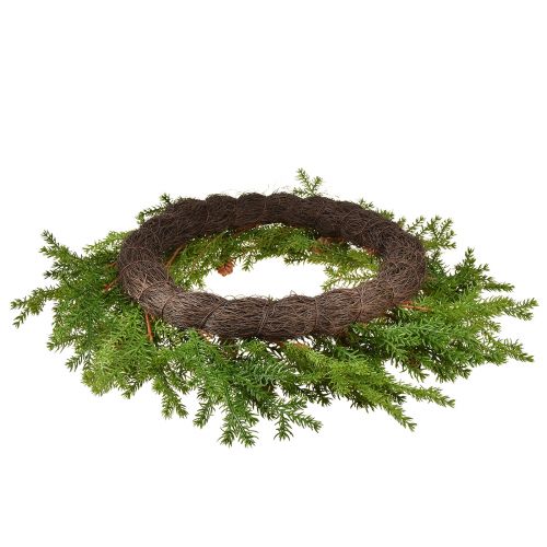 Product Artificial fir wreath, green-brown with cones, Christmas decoration, Ø49cm