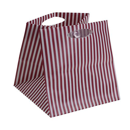 Floristik24 Bag plastic Bordeaux sort. 12cm x 12cm 12pcs