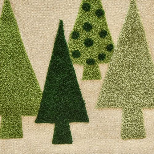Product Table runner Christmas fir trees green 140x41,5cm