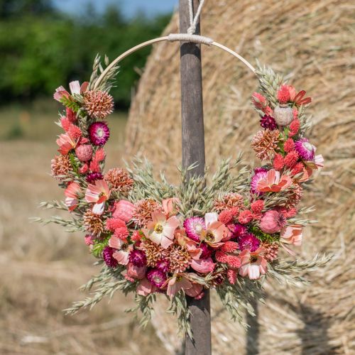 Floristik24 Dried Flower Bouquet Meadow Flowers Pink H50cm 140g