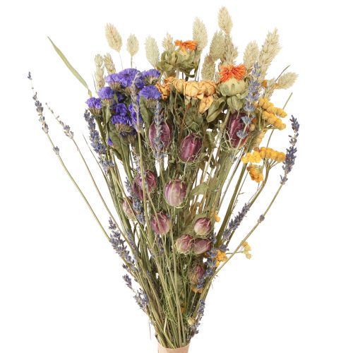 Floristik24 Dried Flower Bouquet Sea lavender & corn Purple Orange 55cm
