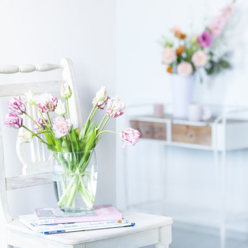 Floristik24 Tulips artificial parrot tulips purple bouquet with 5 flowers 40cm