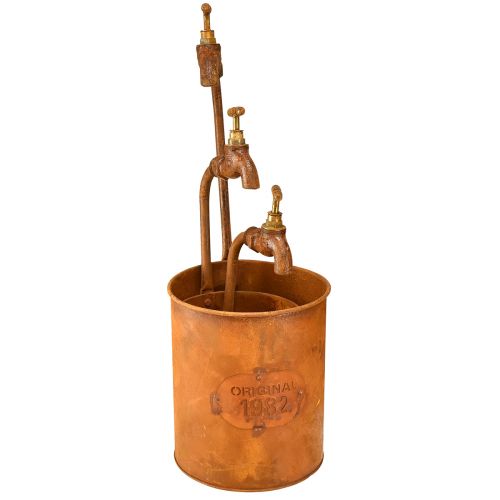 Planter patina Deko Metal With Tap H25/37/43cm Set of 3 pcs | Floristik24.ie