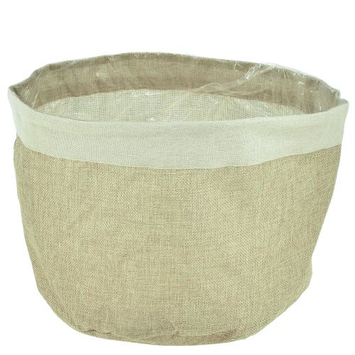 Floristik24 Planter jute fabric basket natural utensil Ø26cm H21cm 3pcs