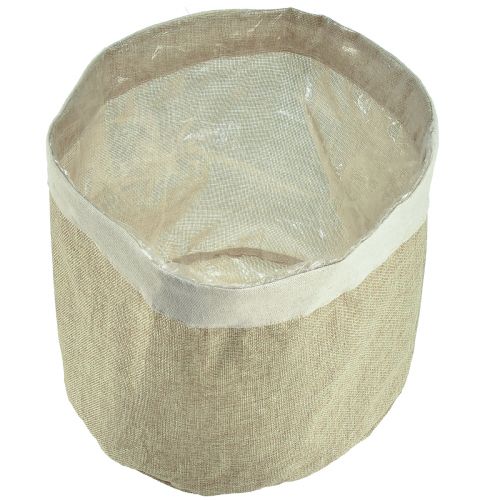 Product Planter jute fabric basket natural utensil Ø28cm H25cm 3pcs