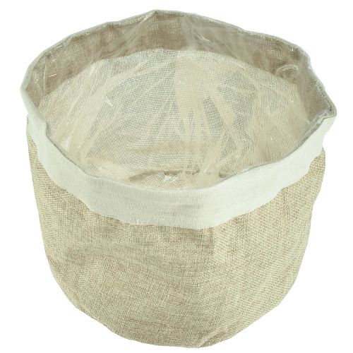Product Planter jute fabric basket utensil natural Ø21cm H19cm 3pcs