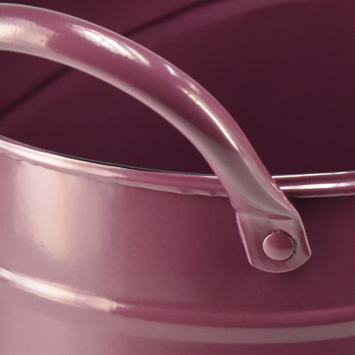 Floristik24 Planter metal oval plant pot purple 24/21/18cm set of 3