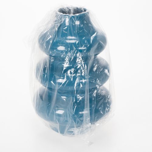 Product Vase, home accessory with a wave-shaped surface for a modern ambience, 23cm