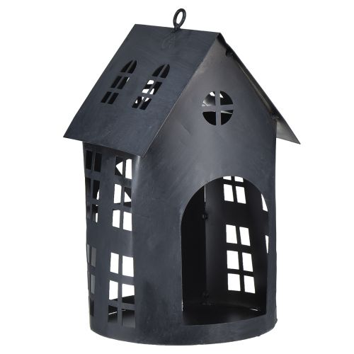 Product Birdhouse antique grey metal 30x15 cm