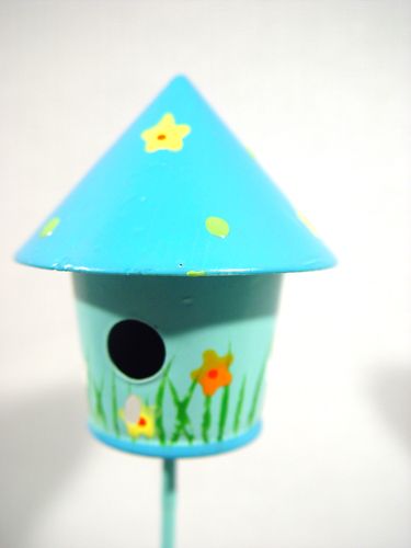 Floristik24 Bird house on rod 4cm 10pcs