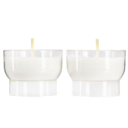 Floristik24 Votive candles in white with bowl Ø4.3cm 25 pcs