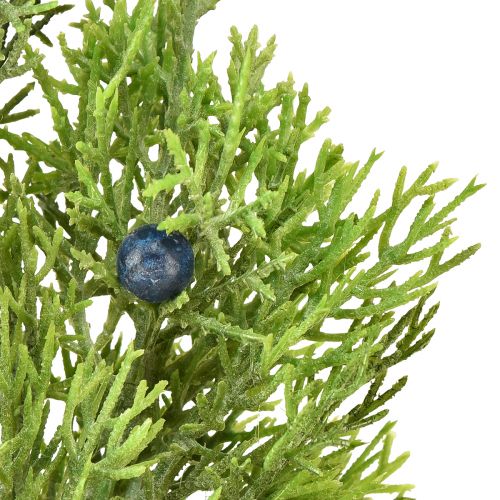 Product Artificial juniper branches with berries, green and blue, 42cm, set of 4, Christmas decorations