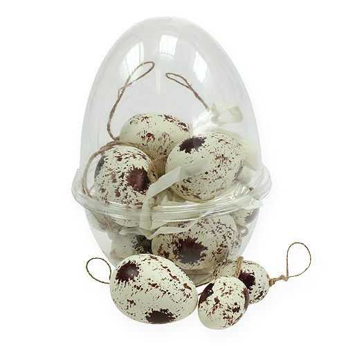 Floristik24 Decorative eggs in plastic box 4-6cm 18pcs