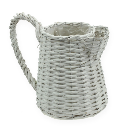Floristik24 Willow planter white Ø13cm H22cm