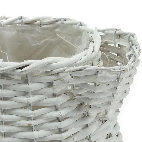 Floristik24 Willow planter white Ø13cm H22cm