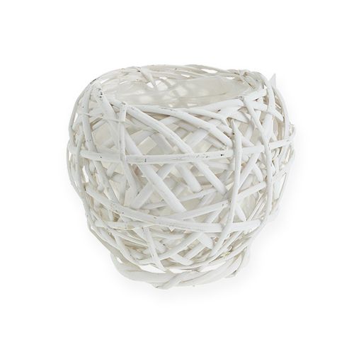 Floristik24 Wicker basket with white foil