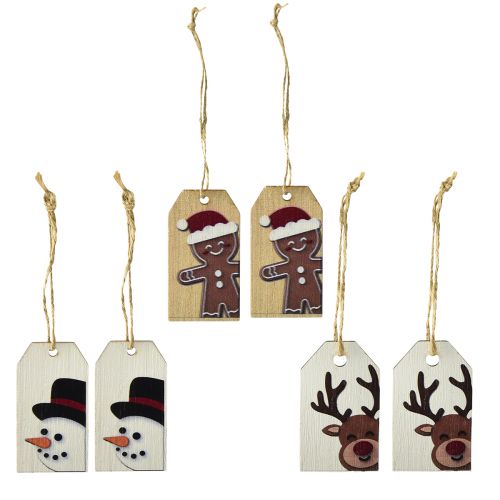 Product Christmas tags gift tags Christmas 6cm 6pcs